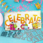 Polkadoodles Celebrate Text or Shaker In or Out Sentiment Die pd8838 treats