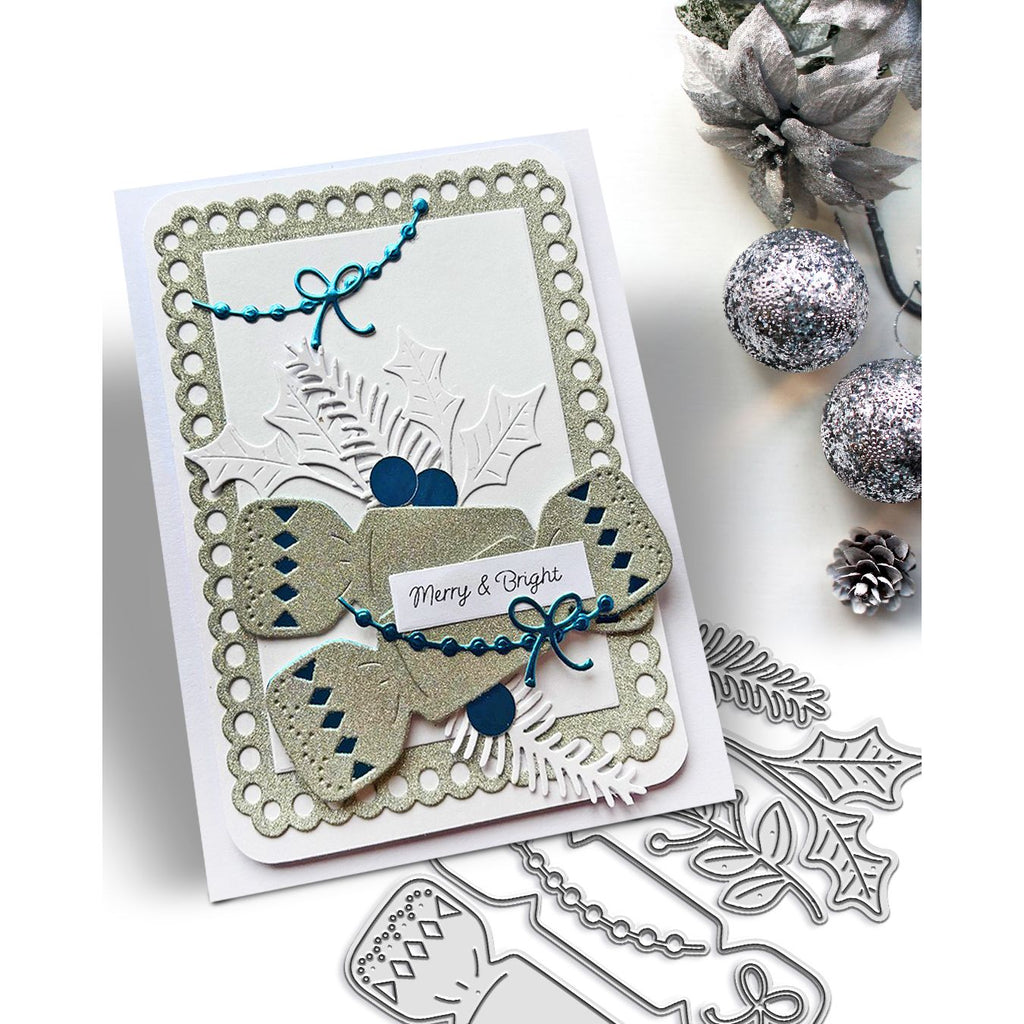 Polkadoodles Christmas Cracker Dies pd9051 merry and bright