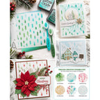 Polkadoodles Cute Little Trees 6x6 Stencil pd9206 christmas tree cards