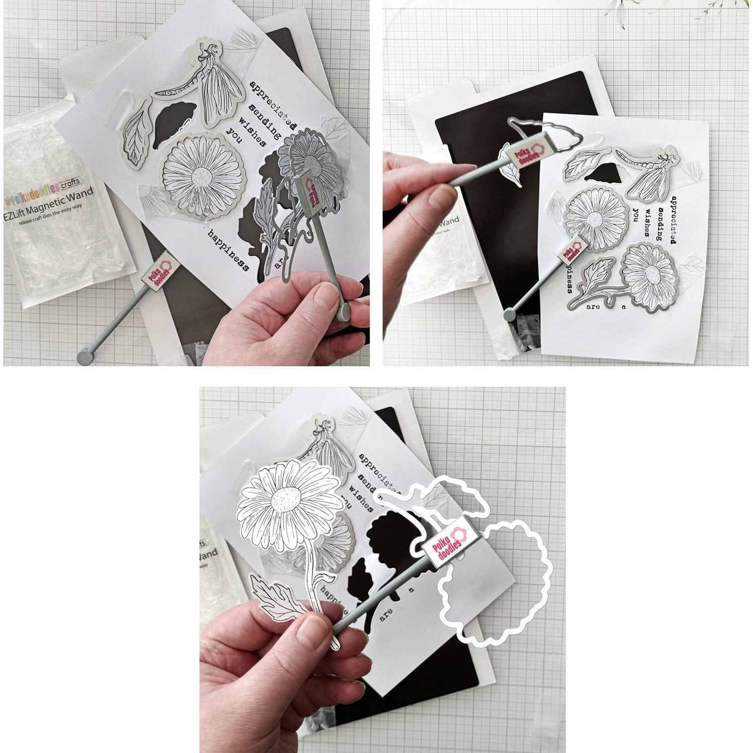 Polkadoodles Ezlift Magnetic Die Cutting Wand pd8782w how to