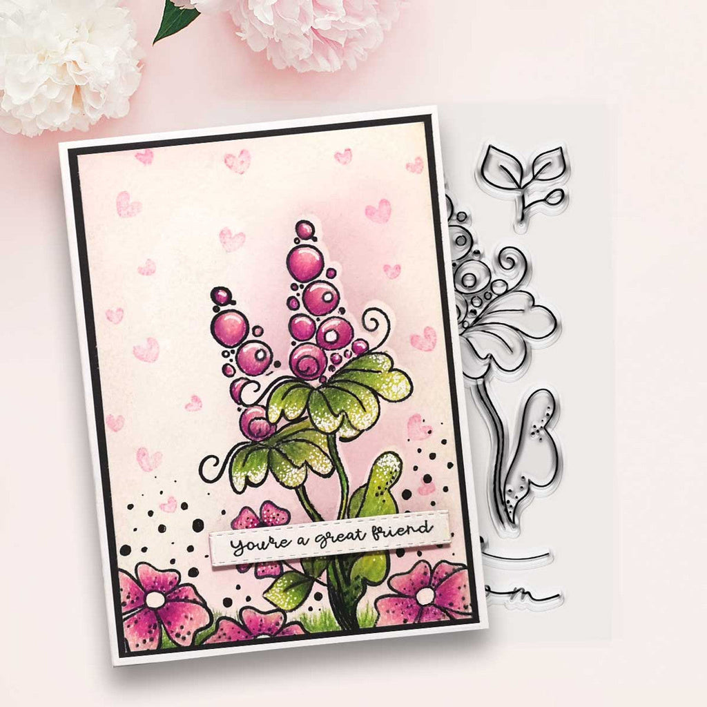Polkadoodles Friend in Bloom Clear Stamps pd8850 great friend