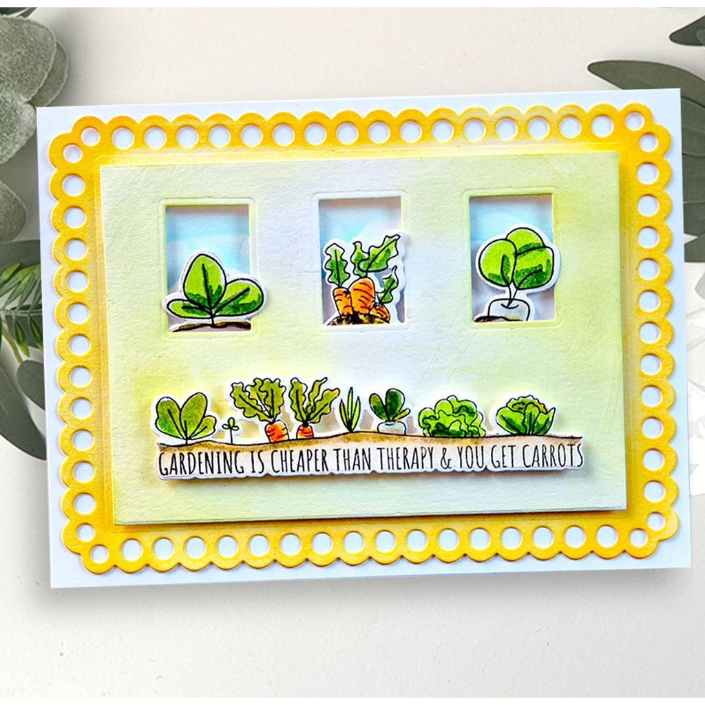 Polkadoodles Garden Therapy Stamp and Die Bundle scallop