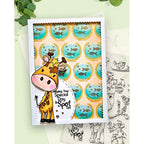 Polkadoodles Goldfish Bowl 6x8 Layering Stencils pd9151 giraffe