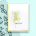 Polkadoodles Hello Sketchy Flower Clear Stamps pd8884 thinking of you