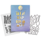 Polkadoodles Hip Hip Hooray Stamp and Die Bundle party