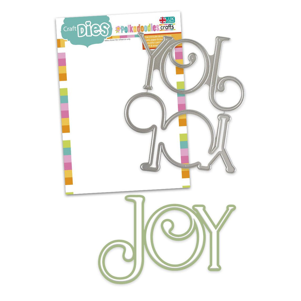 Polkadoodles Joy Text Dies pd9183