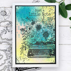Polkadoodles Just A little Note Clear Stamps pd9116 blue
