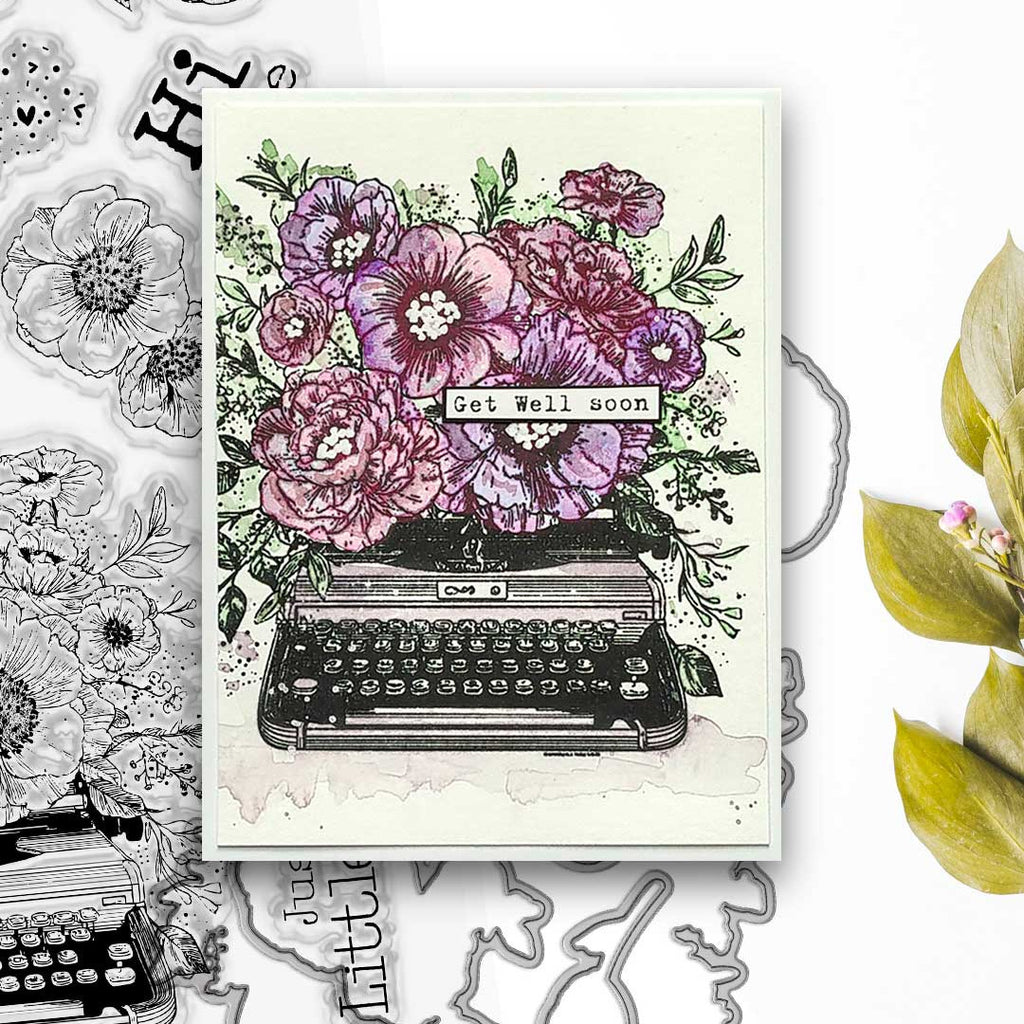 Polkadoodles Just A little Note Clear Stamps pd9116 get well soon