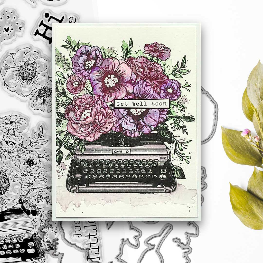 Polkadoodles Just A little Note Clear Stamps pd9116 get well soon