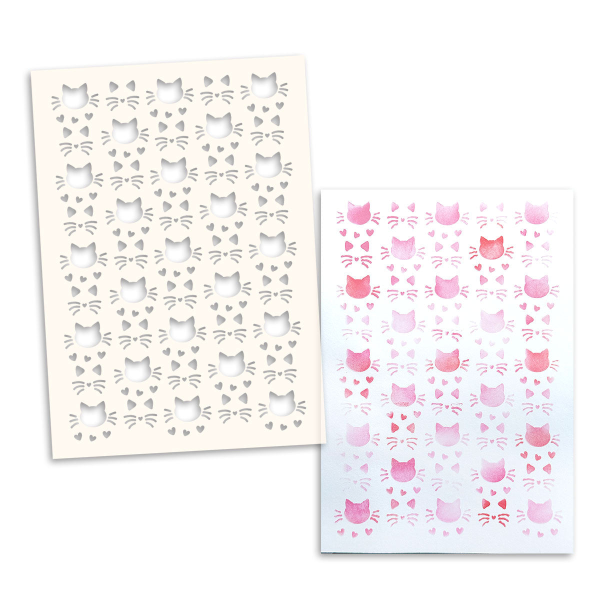 Polkadoodles Kitty Cats 6x8 Stencil pd9152