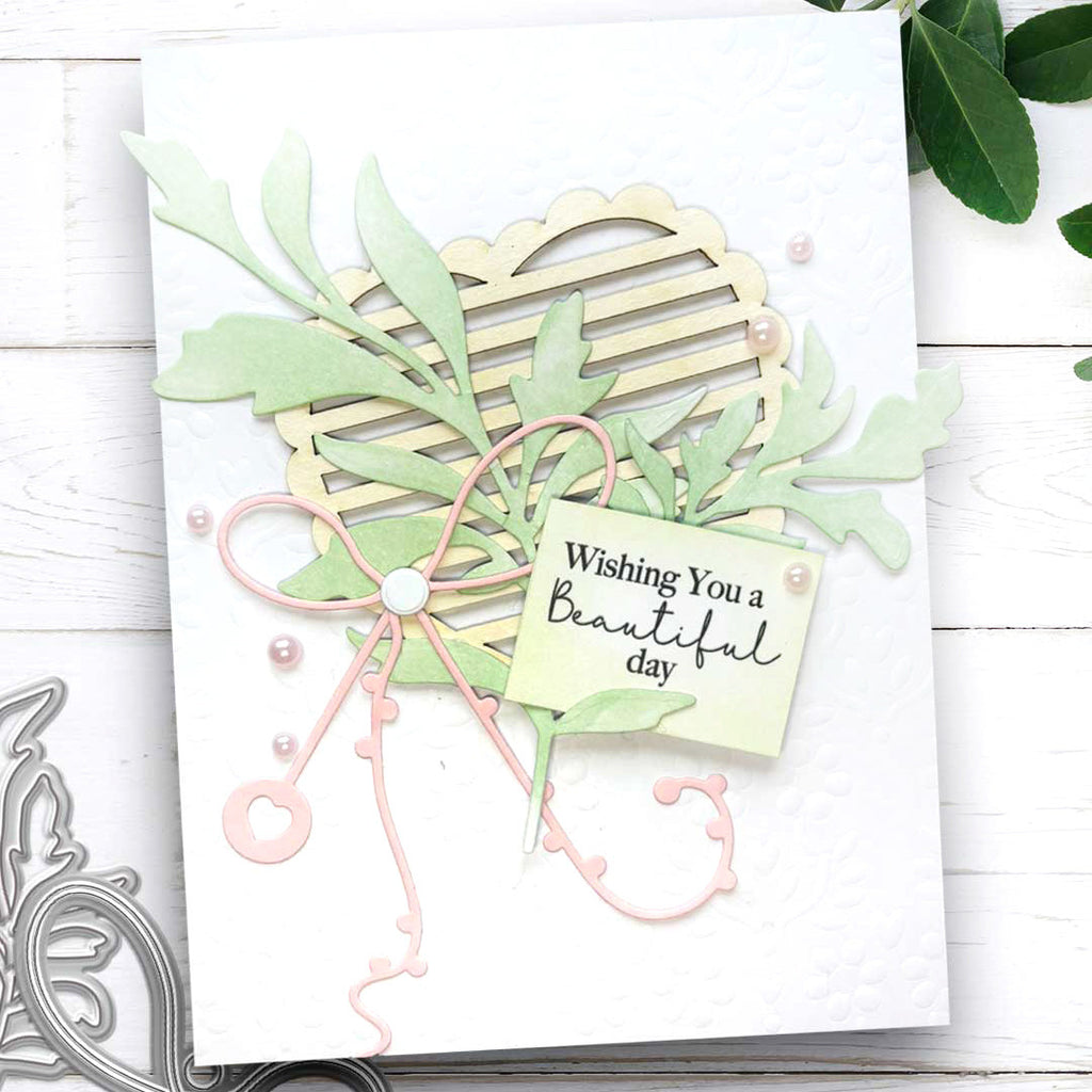 Polkadoodles Leafy Flourish Dies pd8954 beautiful day