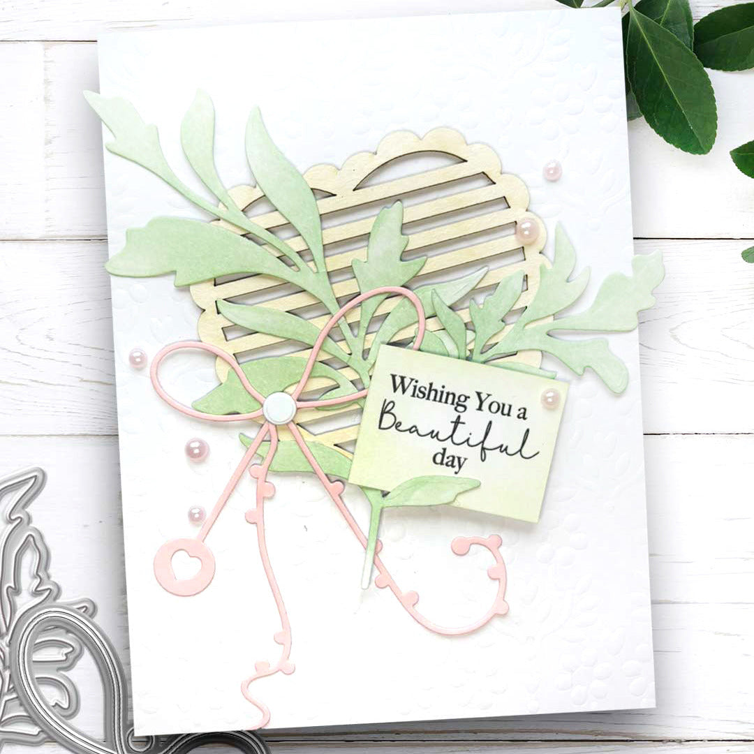 Polkadoodles Leafy Flourish Dies pd8954 beautiful day