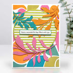 Polkadoodles Leafy Flourish Dies pd8954 filled with joy