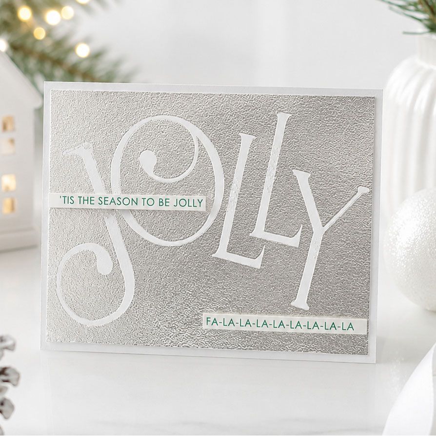 Polkadoodles Noel Text Dies pd9182 season to be jolly card