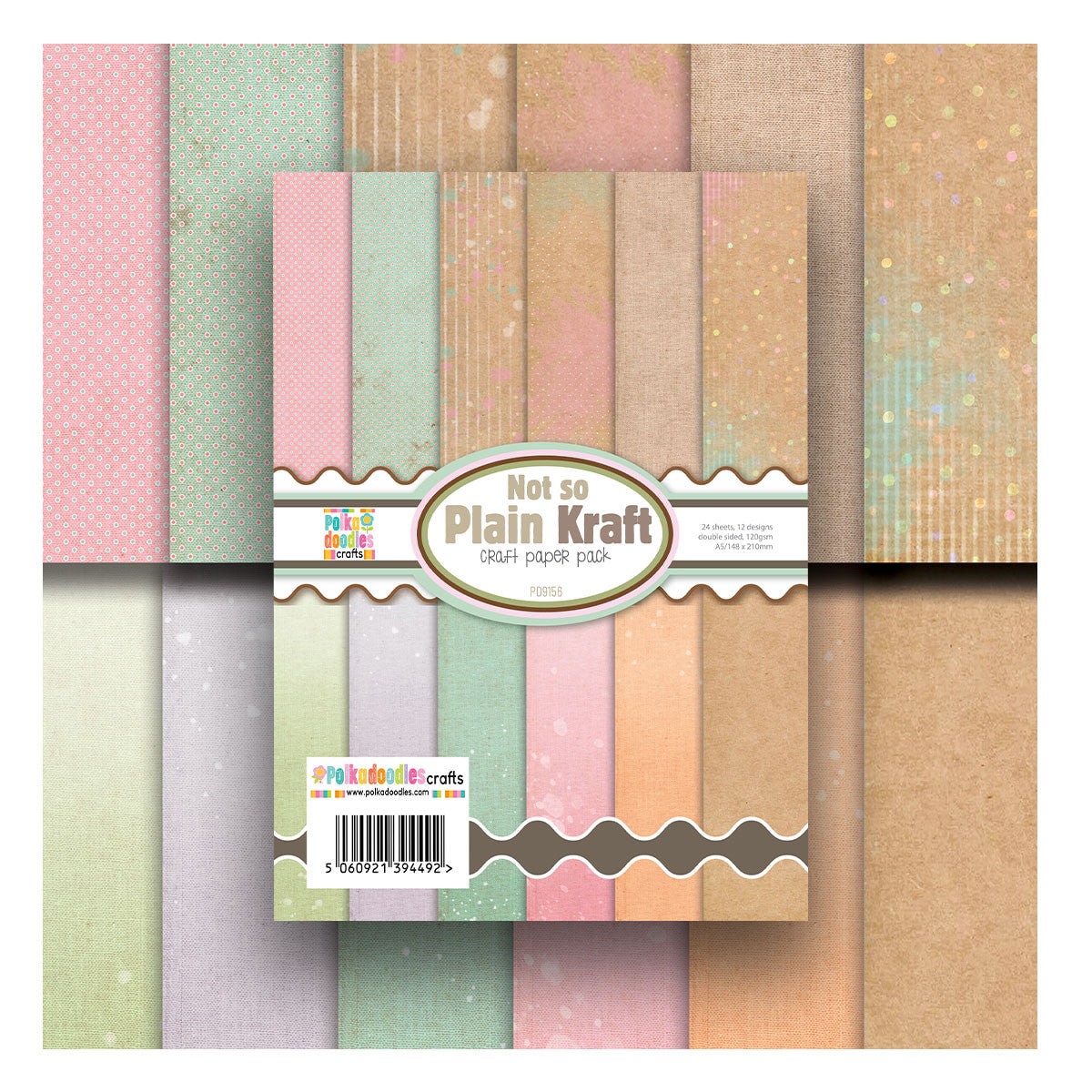 Polkadoodles Not so Plain Kraft 6x8 Paper Pack pd9156 – Simon Says Stamp