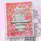 Polkadoodles OMG Birthday Stamp and Die Bundle cake wishes