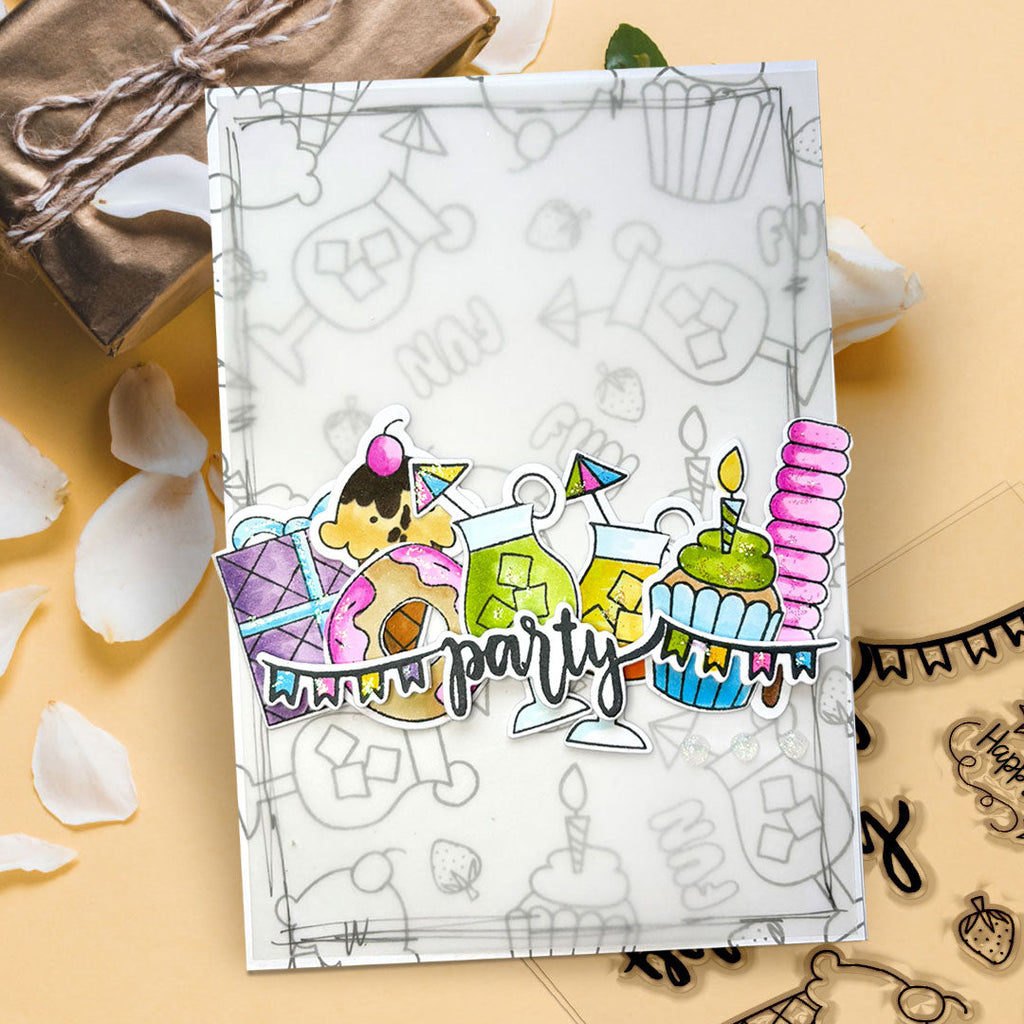 Polkadoodles Party Fun Clear Stamps pd8828 treats