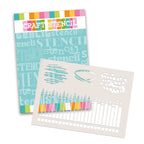 Polkadoodles Pencils and Scribble 6x8 Stencil pd9134