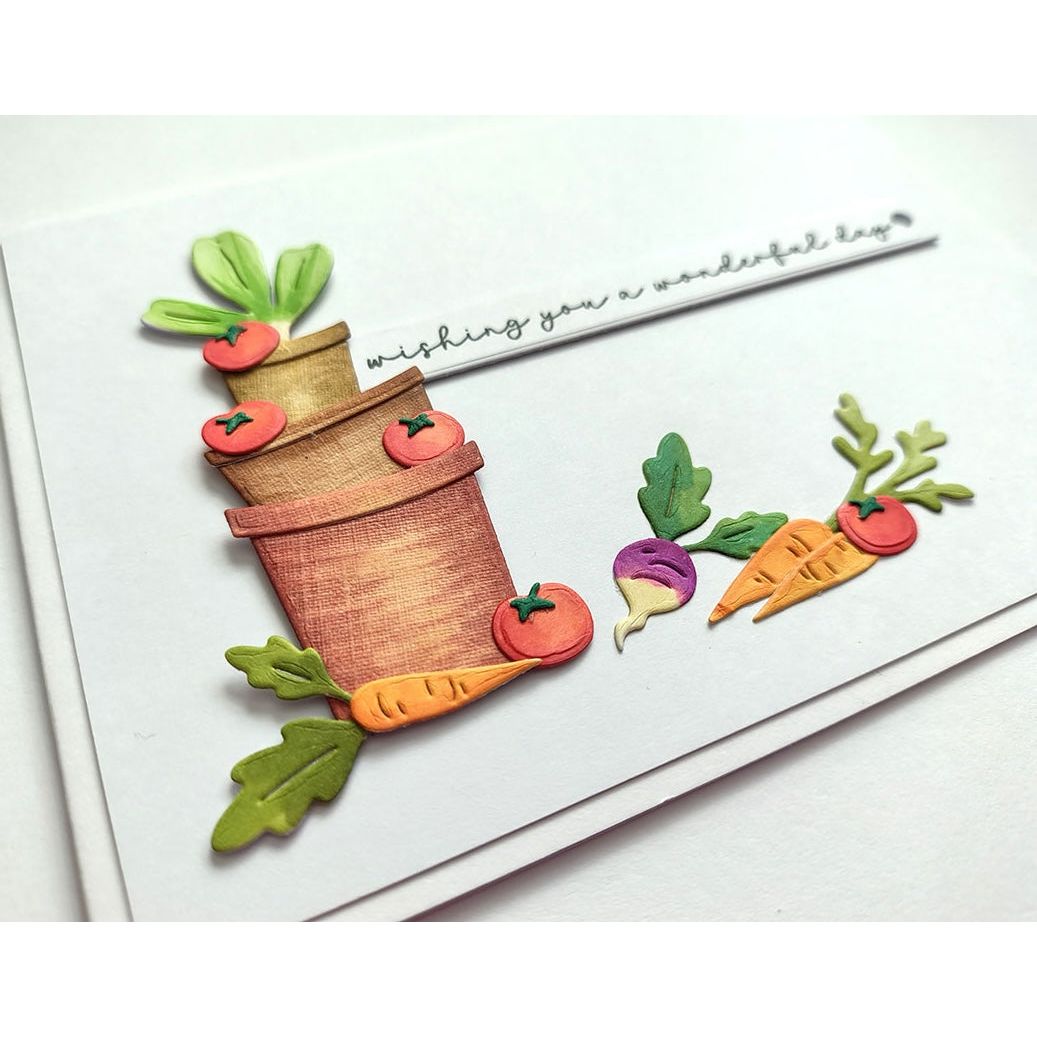 Polkadoodles Plants and Pots Dies pd8936 pot