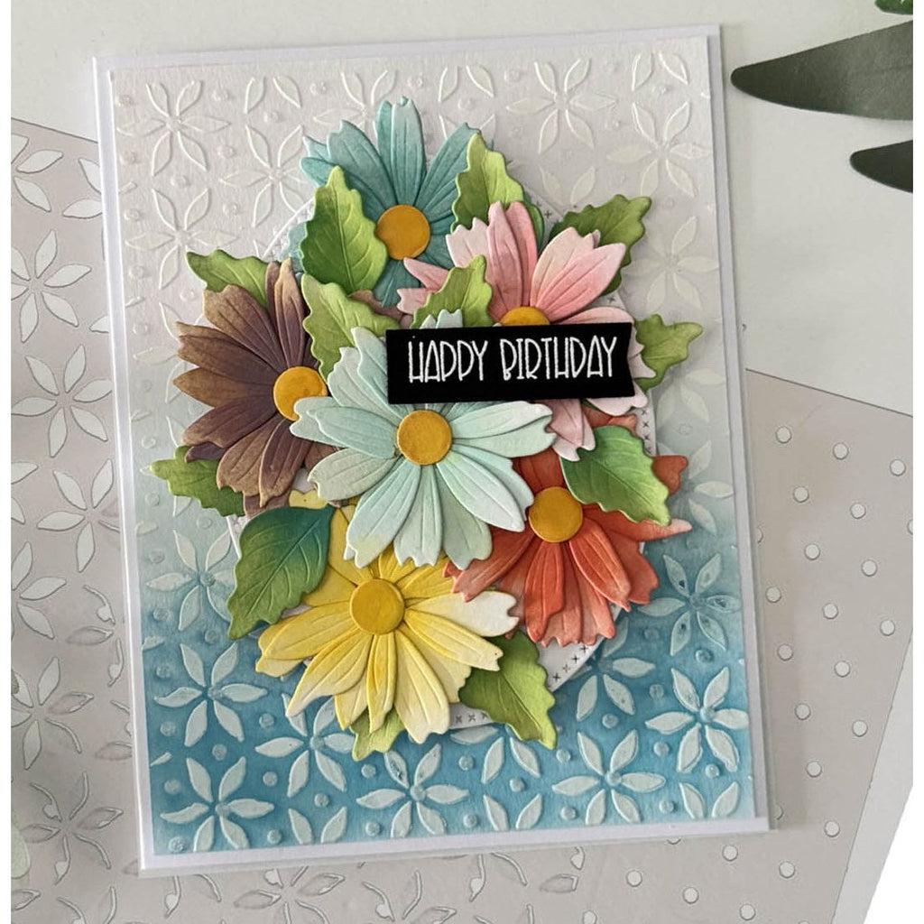 Polkadoodles Poinsettia and Dots Layering Emboss-ink Stencils pd9040 birthday