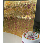 Polkadoodles Poinsettia and Dots Layering Emboss-ink Stencils pd9040 gold