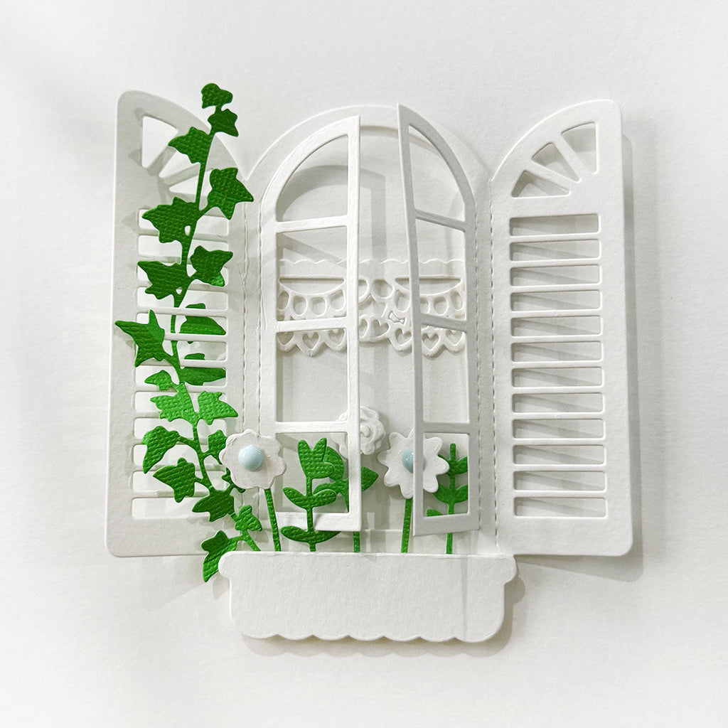 Polkadoodles Pretty Shutter Window Dies pd8842 sample