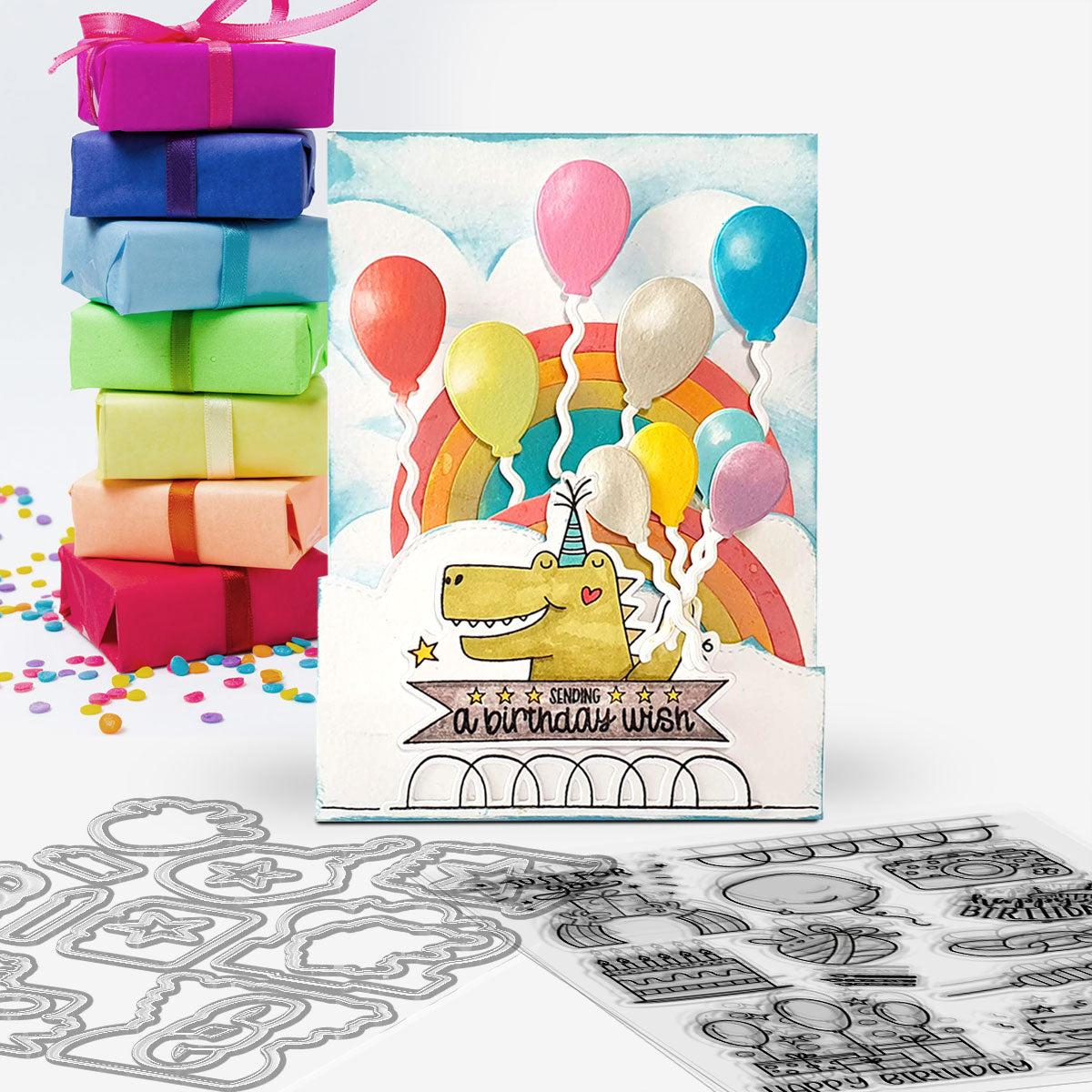 Polkadoodles Say Cheese Outline Dies pd8825 birthday wish