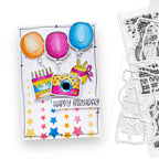 Polkadoodles Say Cheese Stamp and Die Bundle birthday