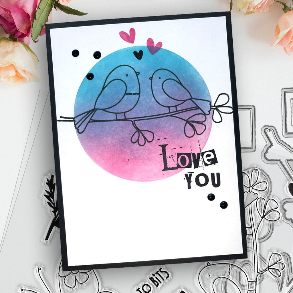 Polkadoodles Sending Love Clear Stamps pd9118 love you