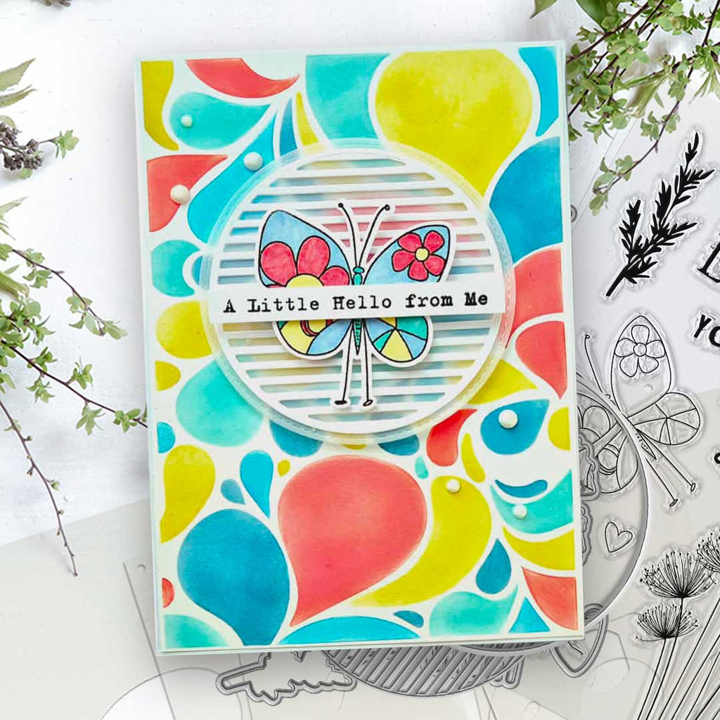 Polkadoodles Sending Love Outline Dies pd9119 hello