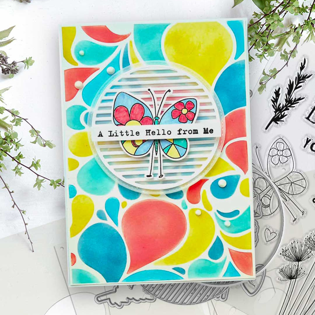 Polkadoodles Sending Love Outline Dies pd9119 hello
