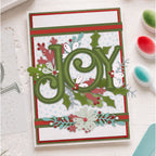 Polkadoodles Snowfall Dots 6x6 Stencil pd9203 joy greenery holiday card