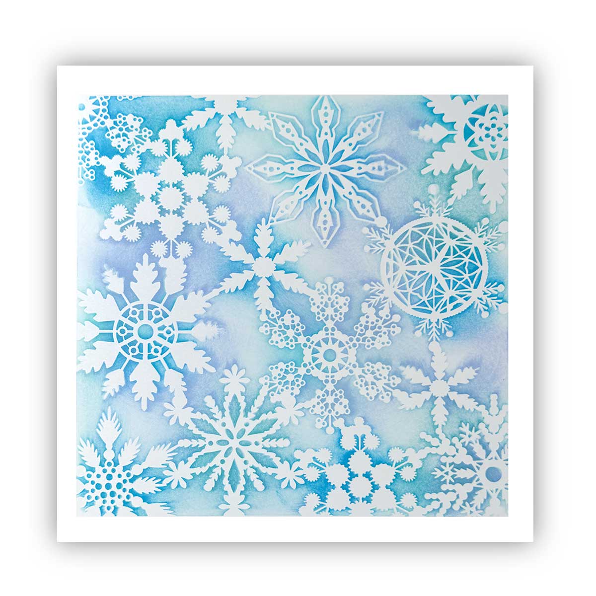 Polkadoodles Snowflake Sparkle Stencil pd8810 blue