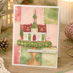 Polkadoodles Sparkling Christmas A5 Paper and Topper Pack pd9202 church to all of you from us card