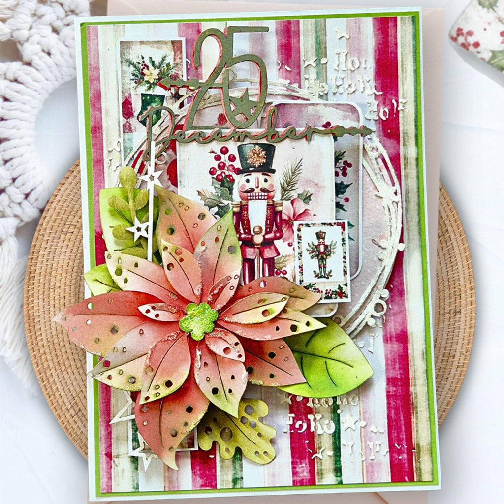 Polkadoodles Sparkling Christmas A5 Paper and Topper Pack pd9202 december 25th nutcracker card