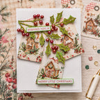 Polkadoodles Sparkling Christmas A5 Paper and Topper Pack pd9202 merry little christmas card