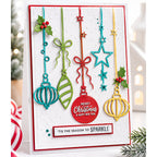 Polkadoodles Sparkling Delicate Baubles Dies pd9196 hanging ornaments sparkle card