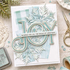 Polkadoodles Sparkling Snowflakes Dies pd9190 blue joy holiday card