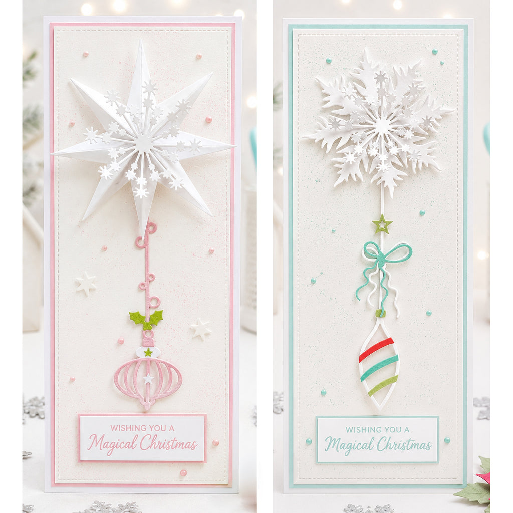 Polkadoodles Sparkling Snowflakes Dies pd9190 christmas ornament card