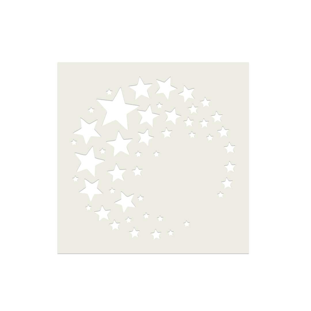 Polkadoodles Star Circle Emboss-Ink Stencil pd9125