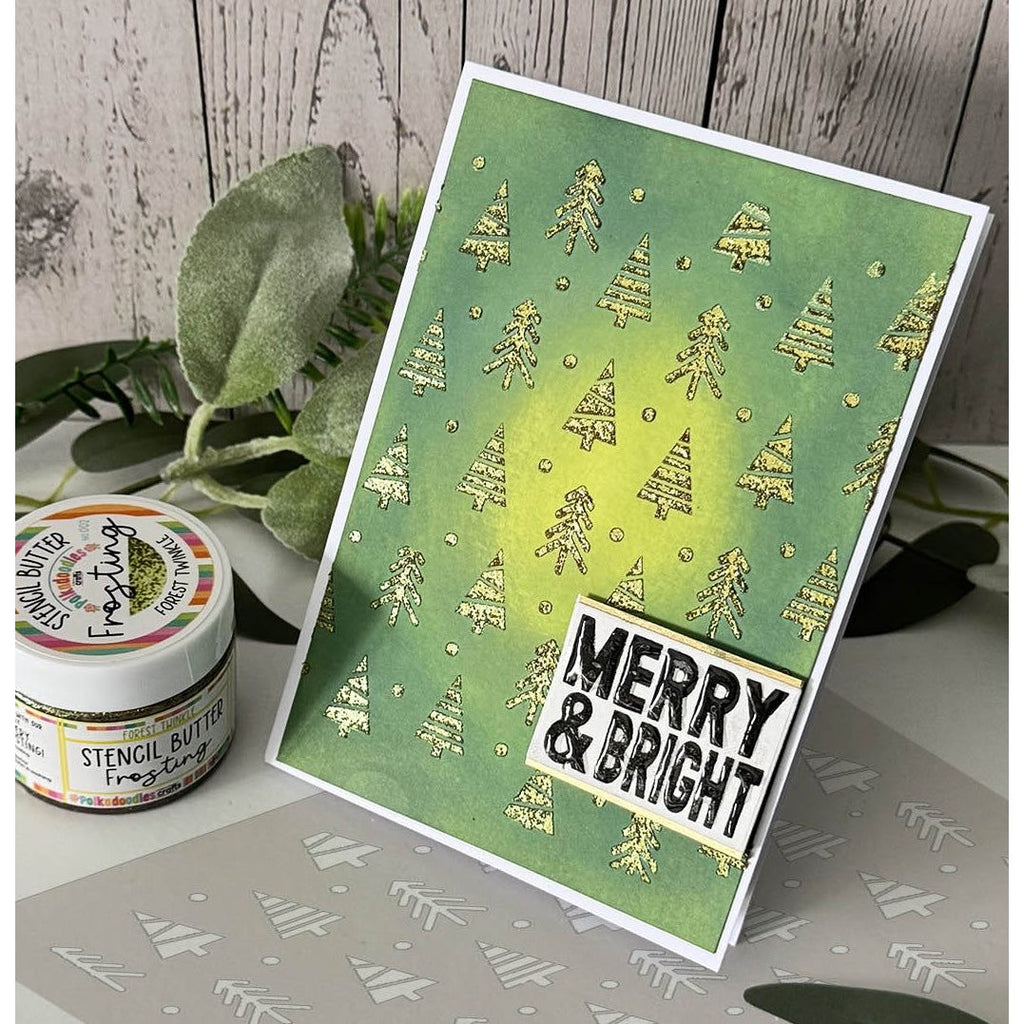 Polkadoodles Stencil Butter Frosting Forest Twinkle pd8964 merry