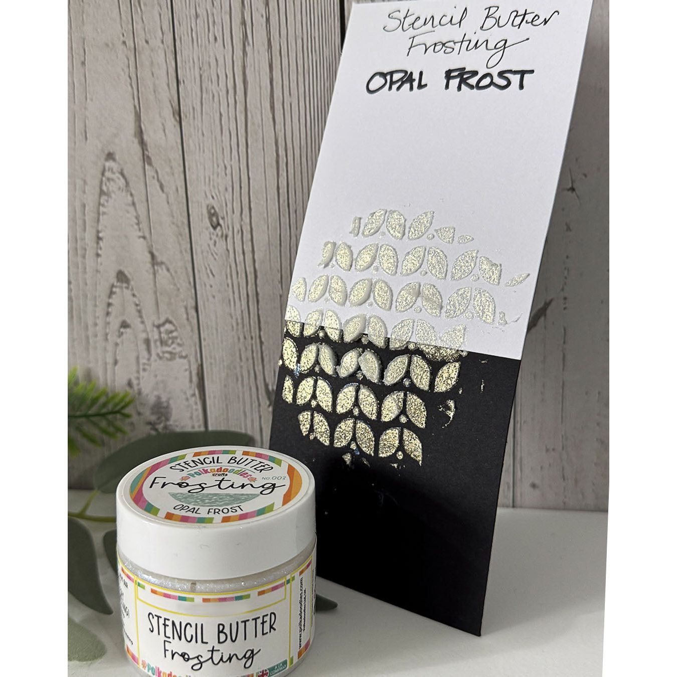 Polkadoodles Stencil Butter Frosting Opal Frosting pd8965