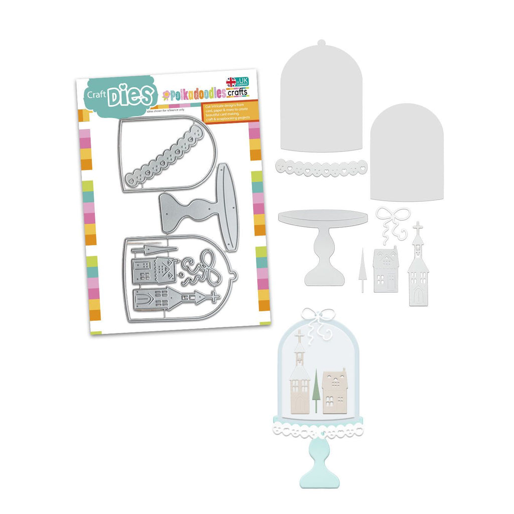 Polkadoodles Sweet Glass Dome or Cloche Dies pd9192
