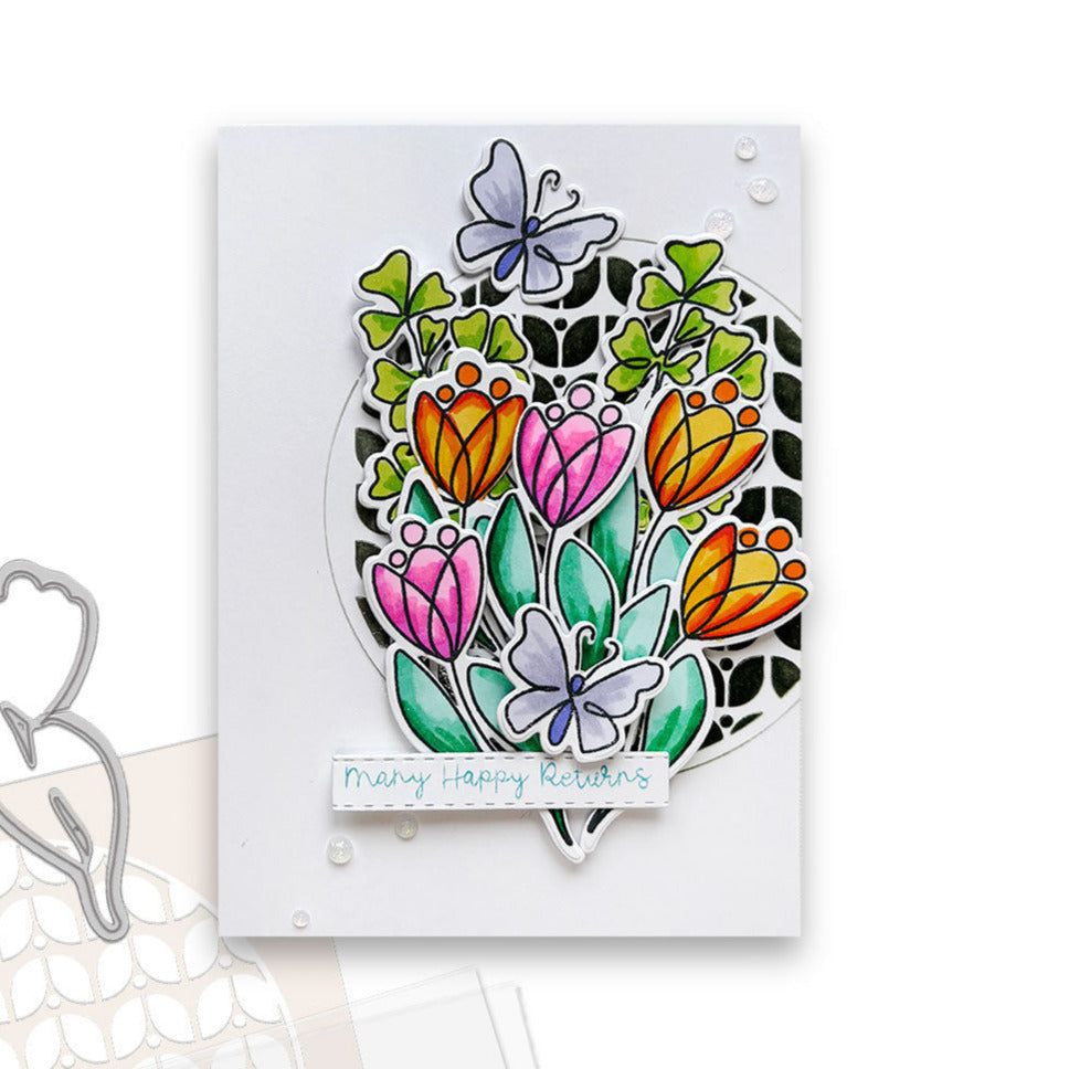 Polkadoodles Switchables Circles Stencil and Masks II pd8909 happy returns