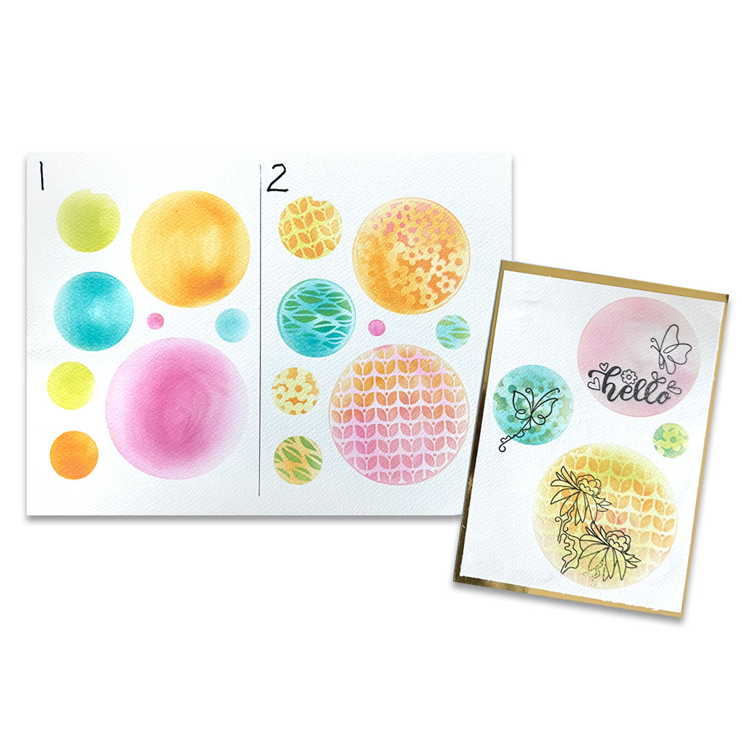 Polkadoodles Switchables Circles Stencil and Masks II pd8909 hello