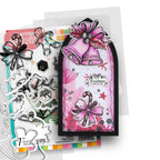Polkadoodles Vintage Bells Stamp and Die Bundle candy cane