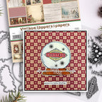Polkadoodles Vintage Snowglobe Wreath Clear Stamps pd8783w christmas
