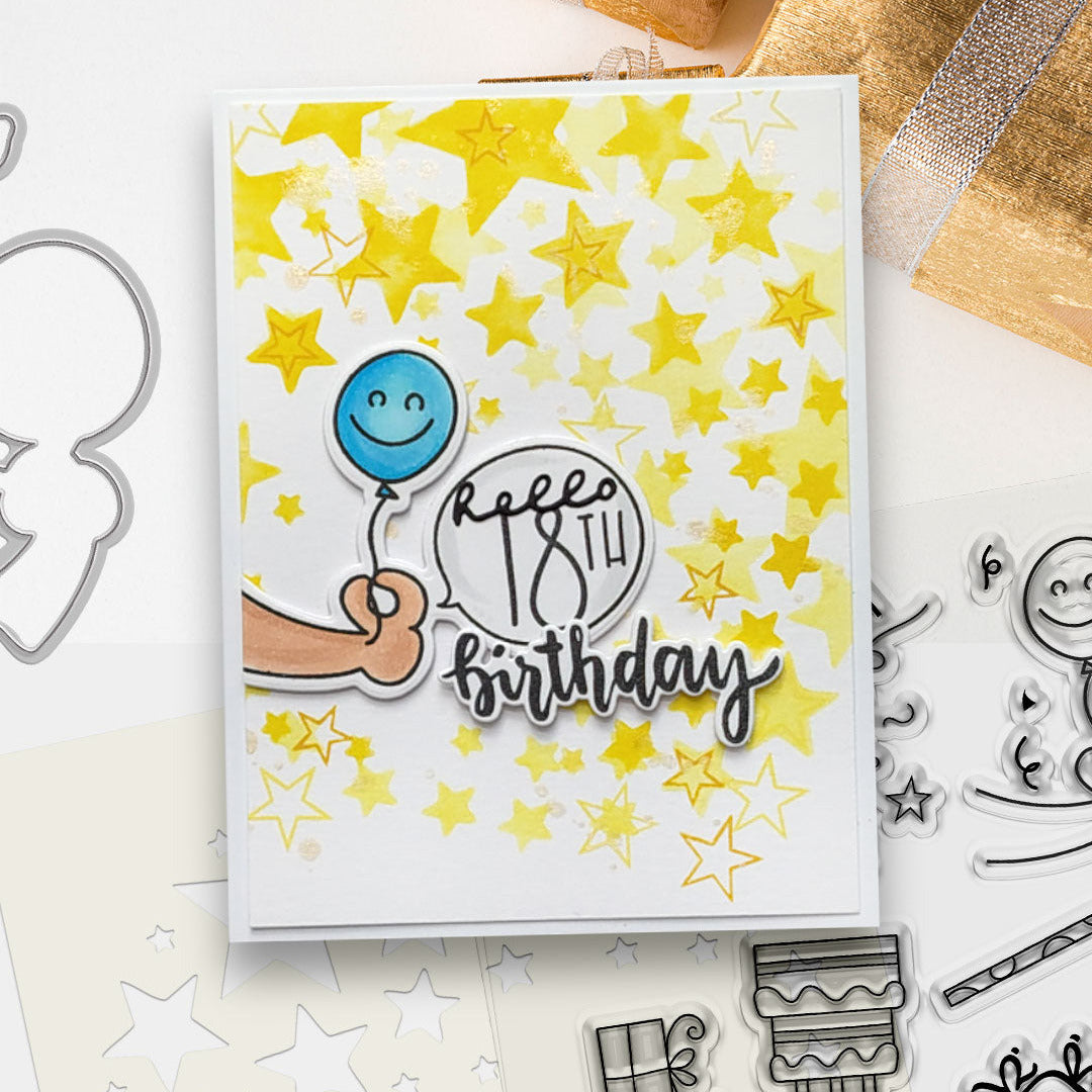 Polkadoodles Wishes and Celebrations Stamp and Die Bundle birthday