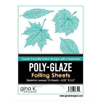 Gina K Designs Skeleton Leaves Poly-Glaze Foiling Sheets
