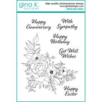 Gina K Designs Poppies and Peonies Clear Stamps hs53